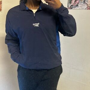 Reebok Men's Dark Blue Quarter-Zip Sweatshirt